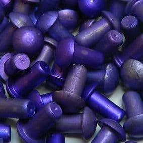100 x Dome Head Rivets Violet Dia 5/32